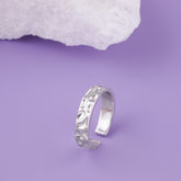 Silver  Band Adjustable Ring